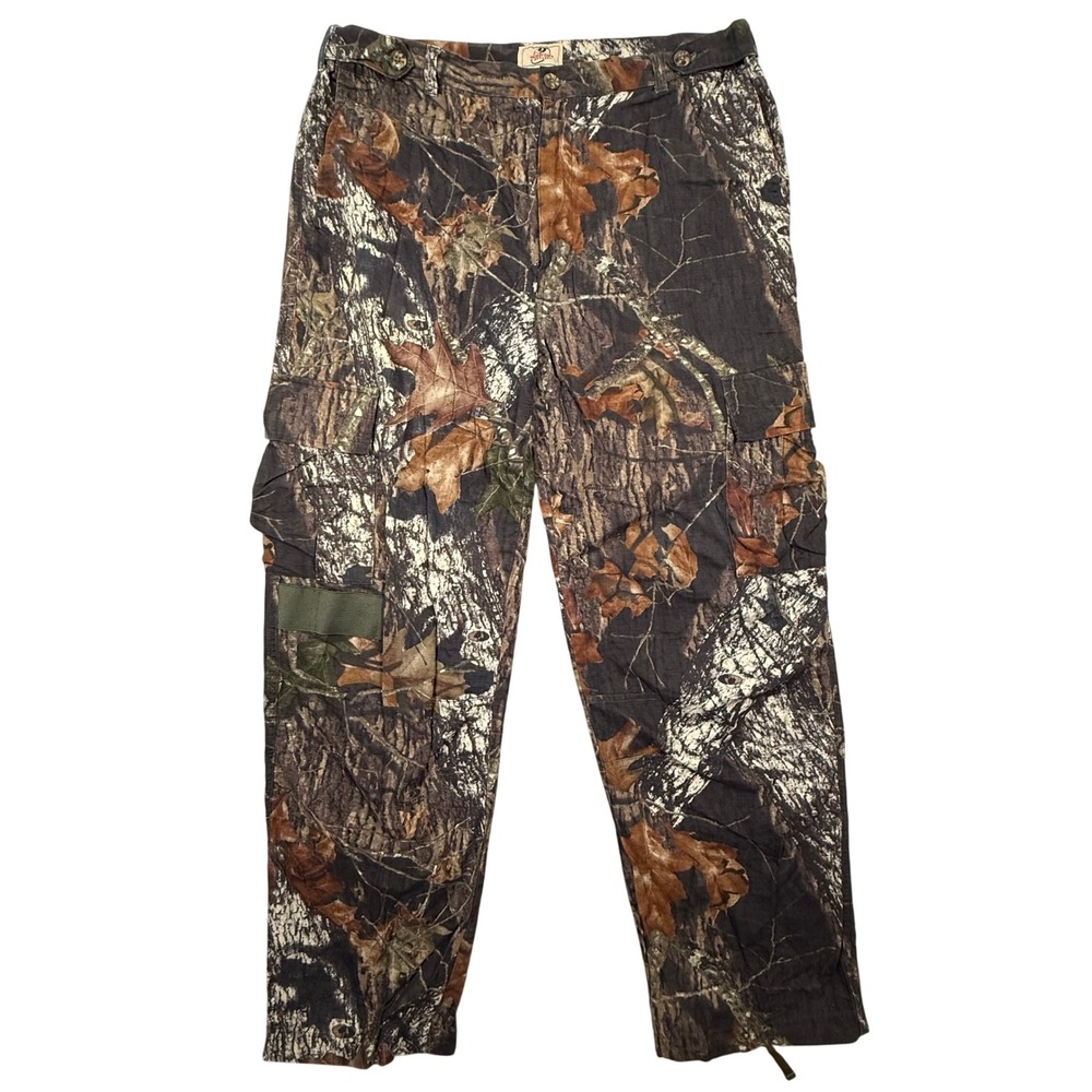 Mossy Oak Break-Up Limbhanger Pants Mens Large EUC Cotton Cargo Hunting Vintage